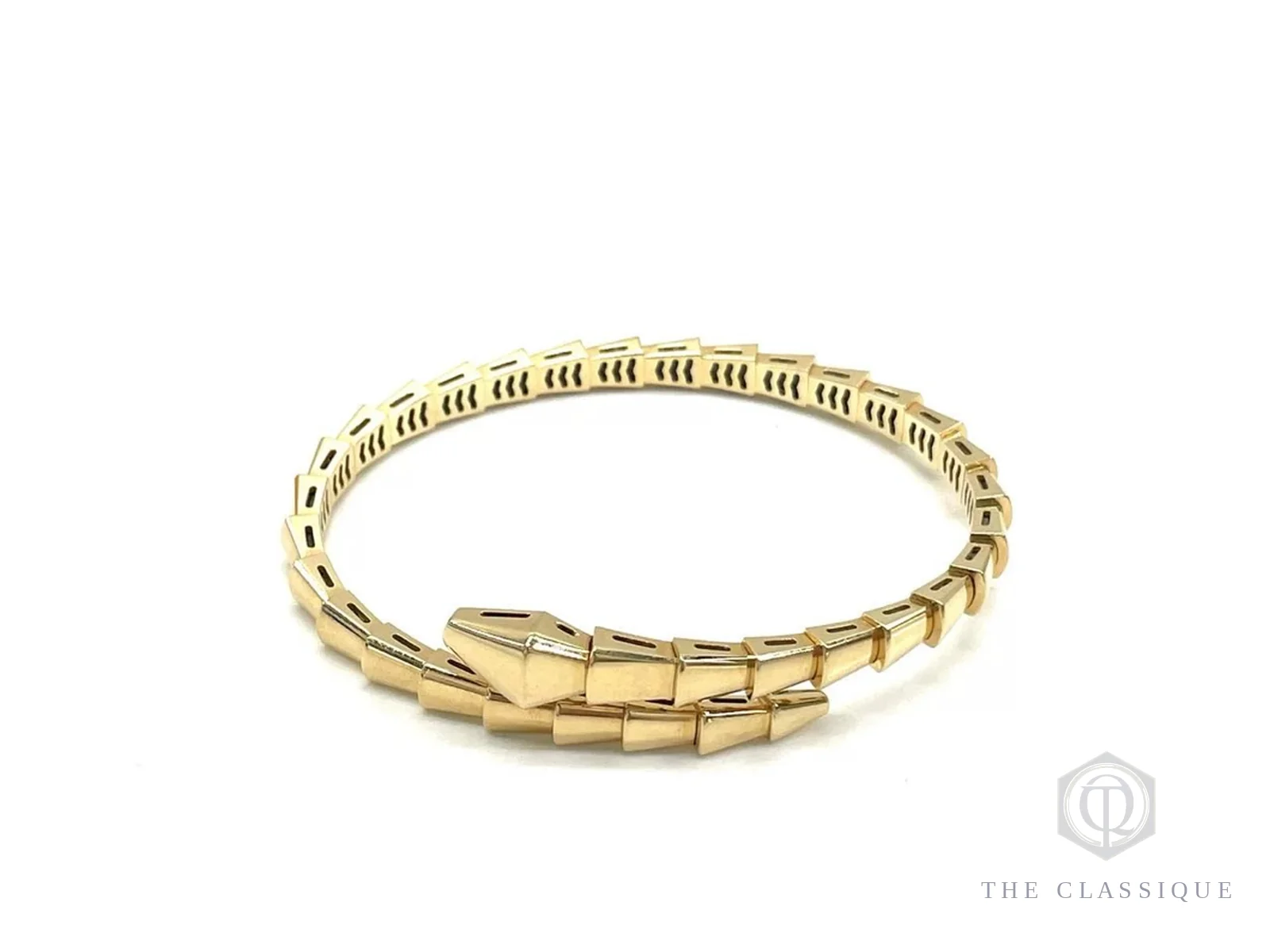 Vòng tay Serpenti Viper Bvlgari vàng vàng, các mắt vảy đều và khoá đầu rắn