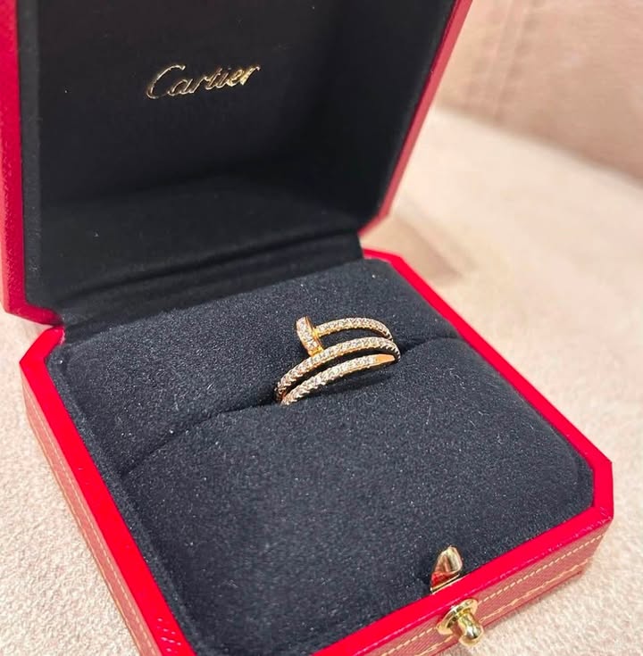 Nhẫn Cartier Juste un Clou Double Half-Paved Rose Gold