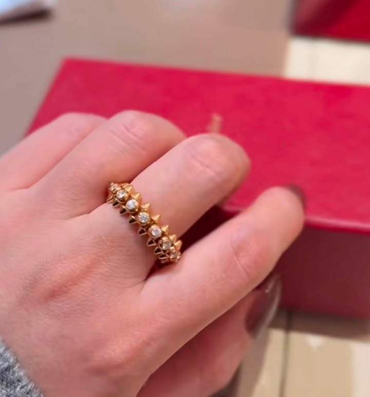Nhẫn Cartier Clash de Cartier Medium Pavé Rose Gold