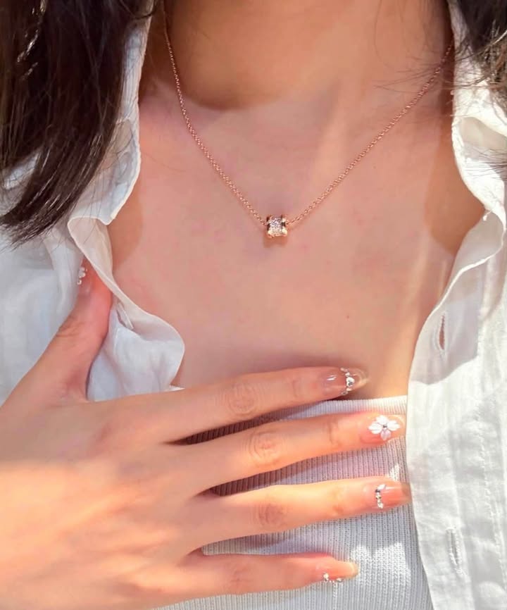 Dây chuyền BVLGARI B.zero1 Rose Gold Đính Kim, ảnh 4 chụp thật tại The Classique