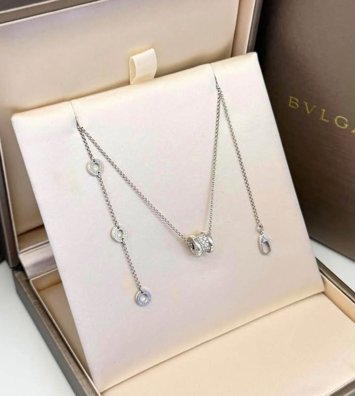 Dây chuyền Bvlgari B.zero1 Mini White Gold Đính Kim, ảnh tổng thể