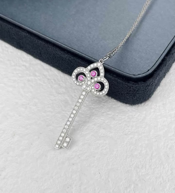 ️ Dây chuyền Tiffany Keys Ruby x Diamond, ảnh tổng thể