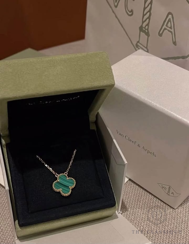 Dây chuyền VCA Vintage Alhambra Malachite
