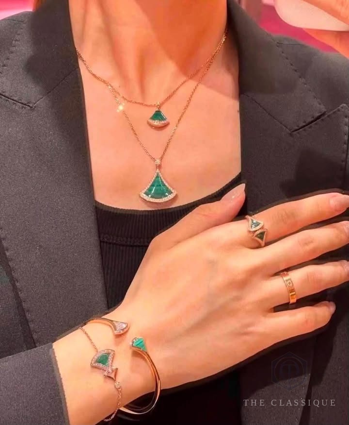 Dây chuyền BVL Divas’ Dream Malachite Đính Kim