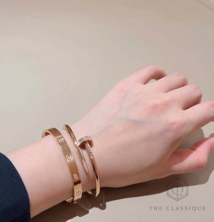 Vòng Cartier Love Bản Dày 4 Kim Rose Gold