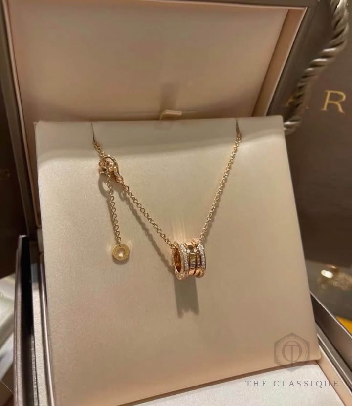 Dây chuyền BVL B.zero1 Full Kim Rose Gold