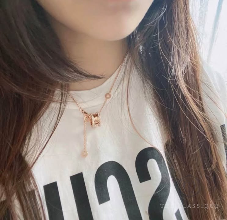 Dây chuyền BVL B.zero1 Full Kim Rose Gold