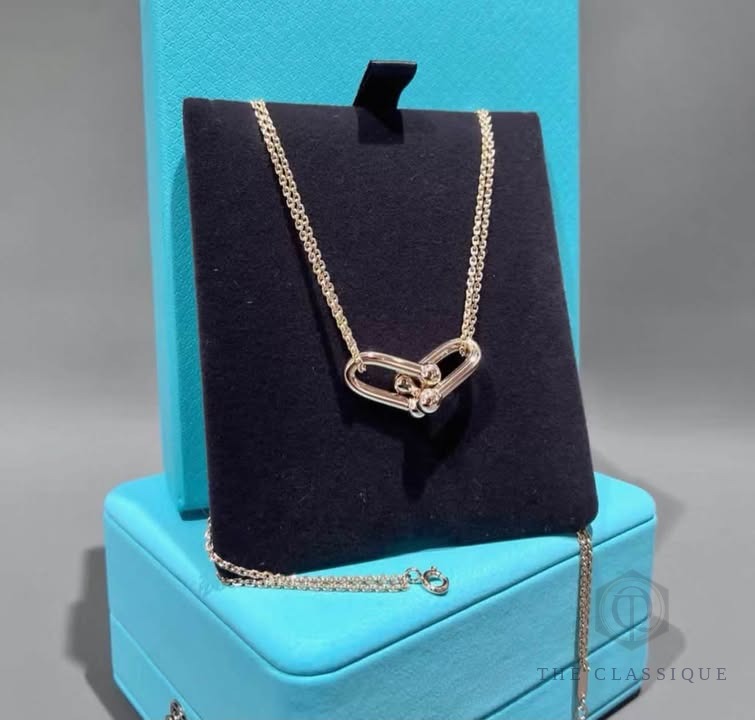 Dây chuyền Tiffany HardWear Large Double Link Rose Gold