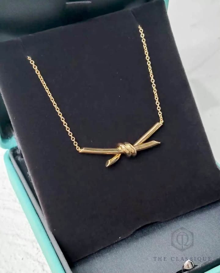 Dây chuyền Tiffany Knot Yellow Gold