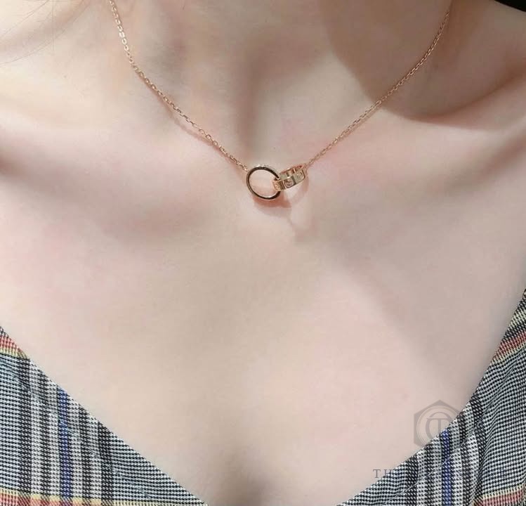 Dây chuyền Cartier Love Đôi Rose Gold