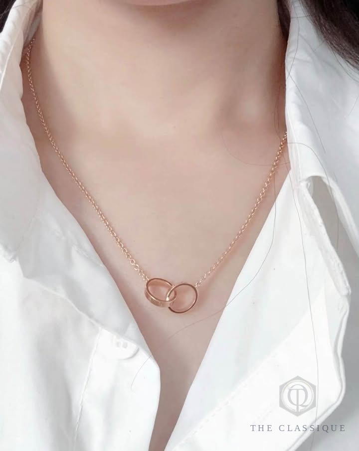 Dây chuyền Cartier Love Đôi Rose Gold