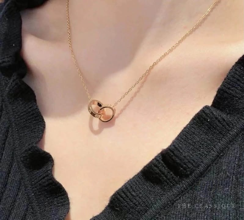 Dây chuyền Cartier Love Đôi Rose Gold