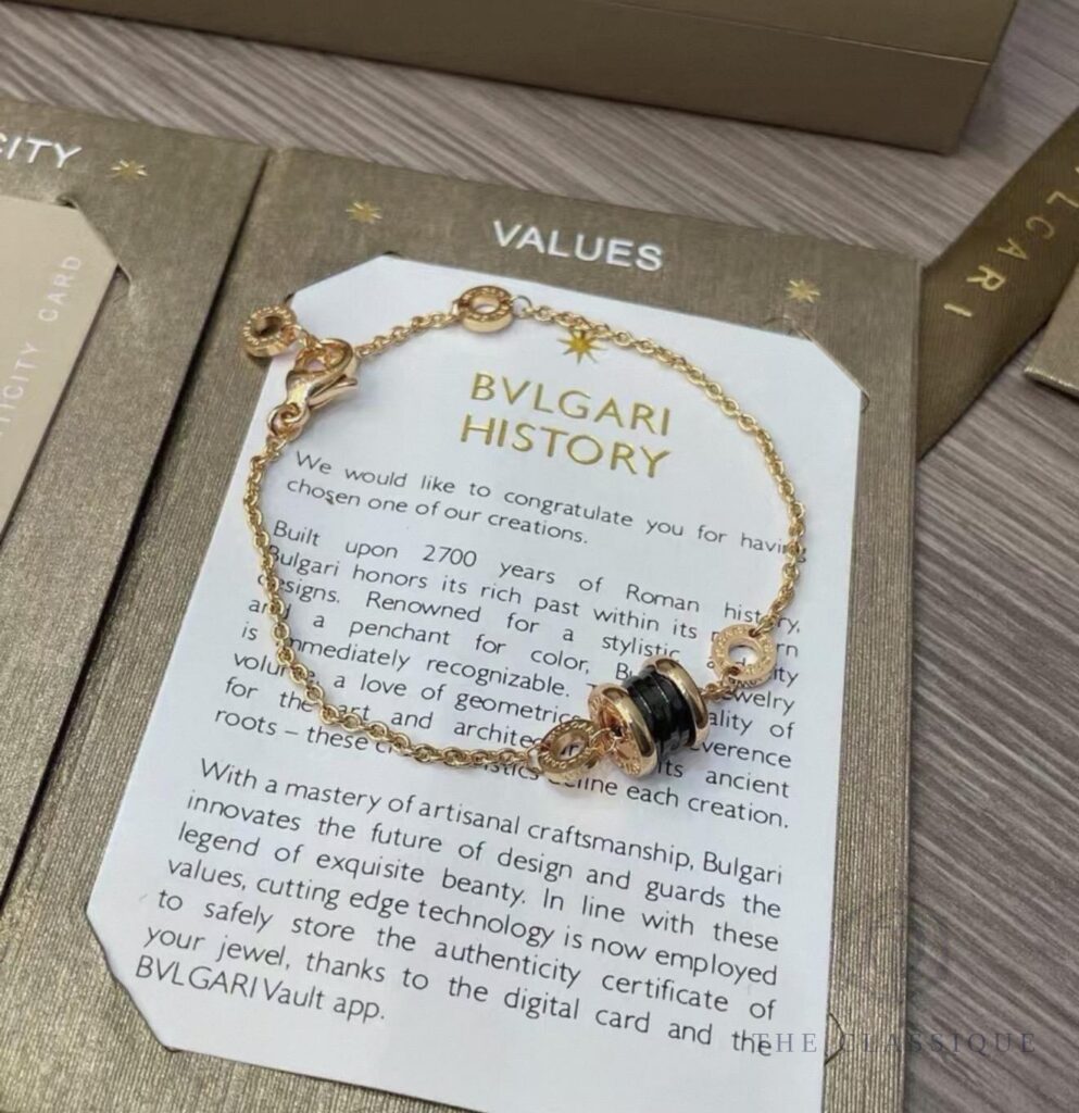 Vòng tay Bvlgari B.zero1 Mini Ceramic Đen 18KRose Gold