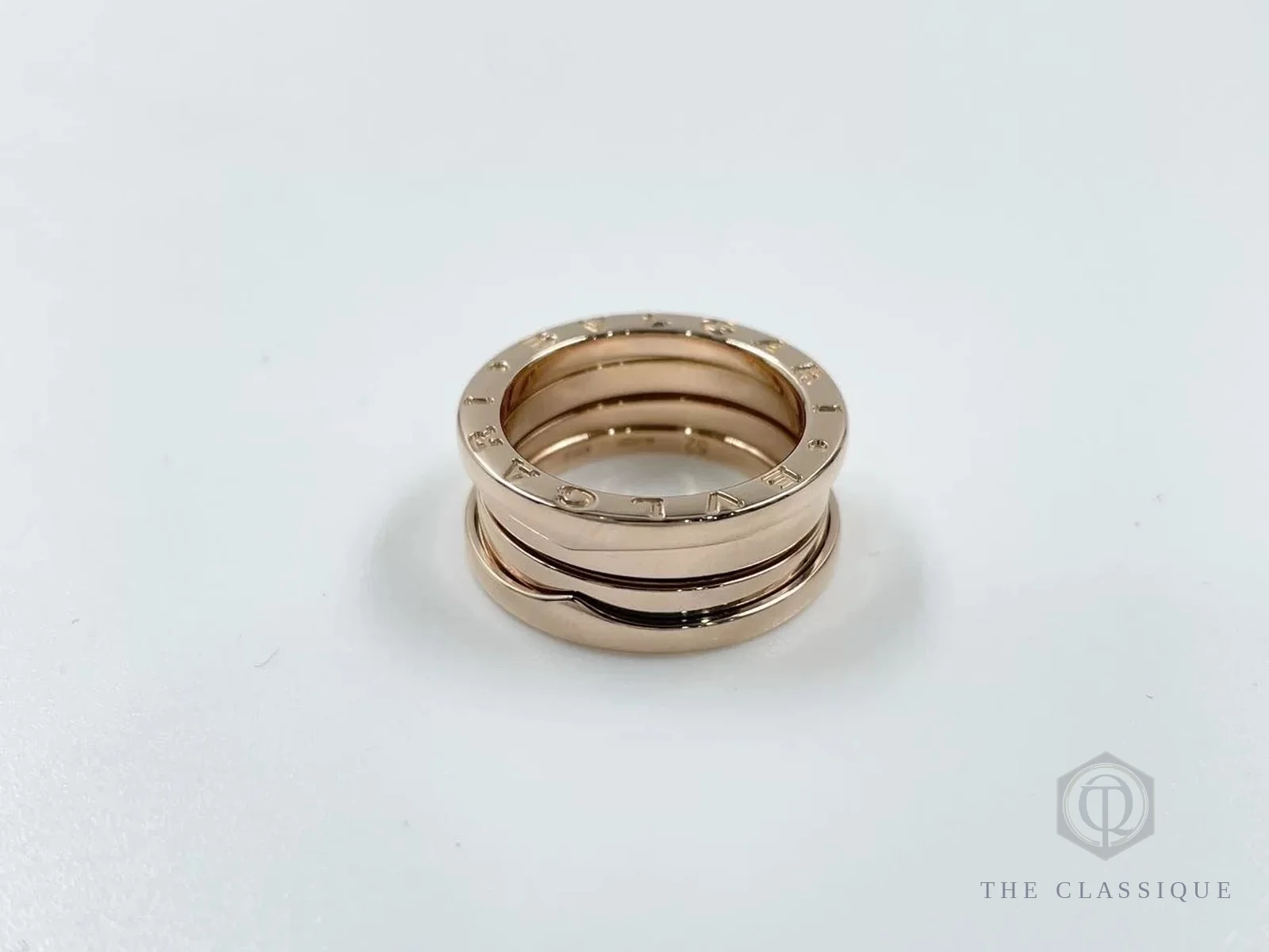 Nhẫn Bvlgari nam B.zero1 ba vành vàng hồng, ảnh thật tại The Classique